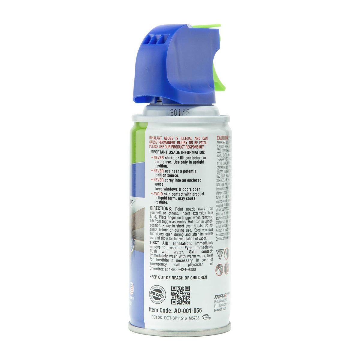 Max Professional Blow Off Auto Duster, 3.5 oz, 12 Pack