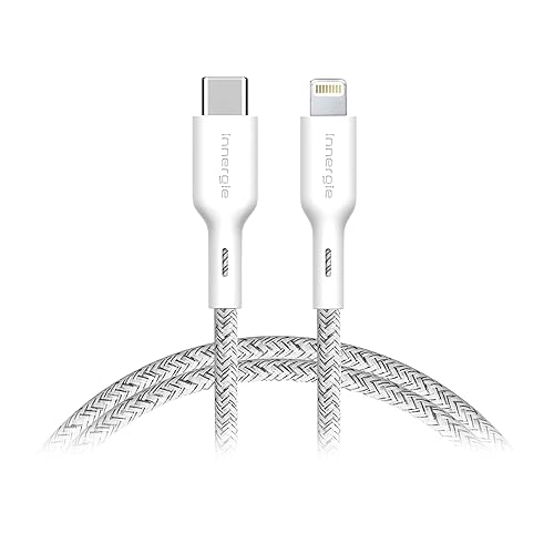 Innergie USB C to Lightning Cable (5.9ft, 1.8m) Apple Mfi Certified - 3A Fast Charging Cable 480Mbps Data Transfer, Design for iPhone/iPad/AirPods…