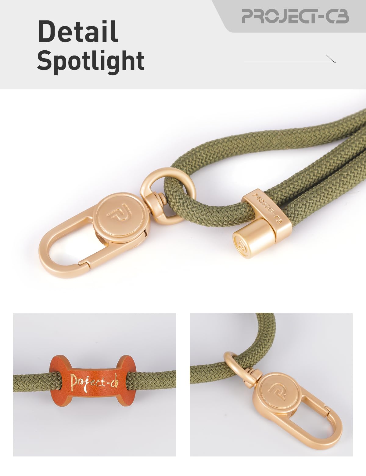 project-cb Cell Phone Lanyard 1,Phone Tether Tab 2,Phone Crossbody Strap,Lanyards for Around the Neck,Adjustable Phone Strap(Green-G)