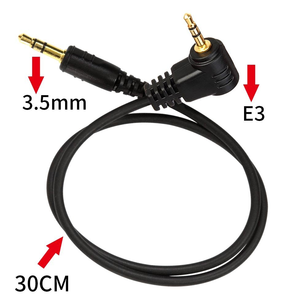 Pixel 3.5mm-E3 Photographic Equipment Wireless Shutter Release Remote Control Connecting Cable E3 for Canon Digital Camera Rebel
