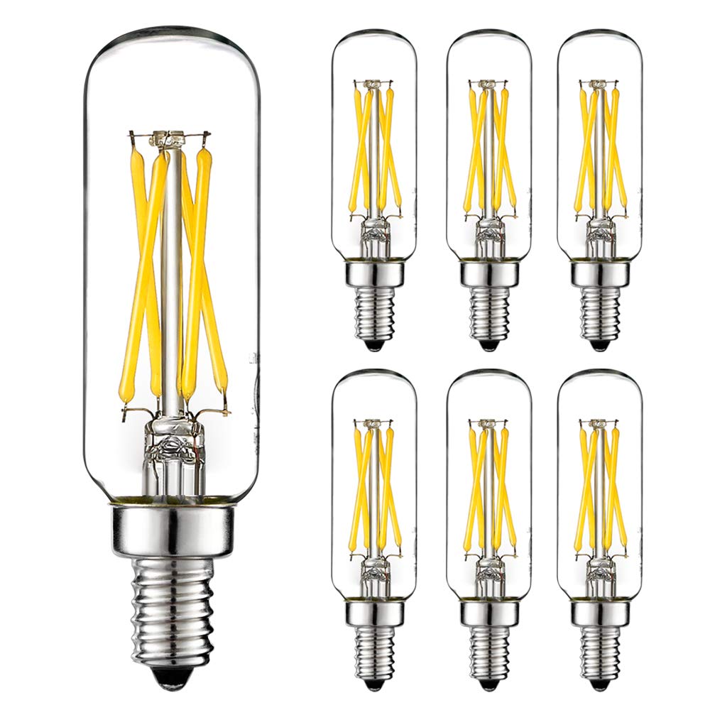 LiteHistory T6 Candelabra Light Bulbs 40 watt,Dimmable,Daylight 5000K,Clear