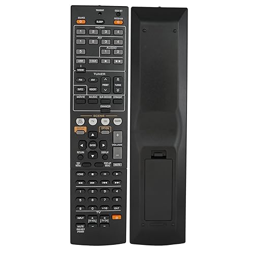 Universal Replacement Remote Control Fit for 491 RAV331 HTR-3064 RAV434 RAV434-WW510600 HTR-5064 YHT-595 HTR-6295 RX-A800 YHT-595BL for Yamaha AV