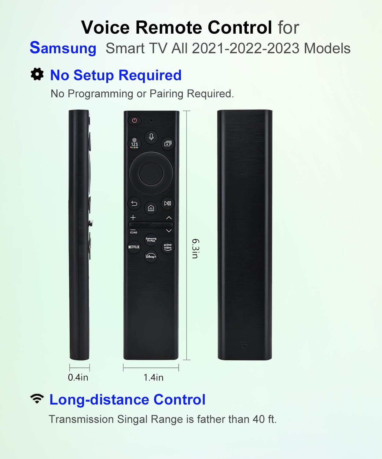 JISOWA Voice Remote Control for Samsung QN75Q60CAFXZA QN65QN95CAFXZA LS32BG652ENXGO QN65QN900CFXZA UN43CU8000FXZA QN55Q80BAFXZA QN50Q60AAFXZA