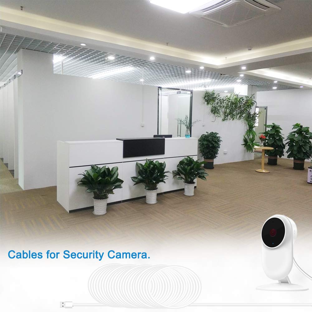 10ft USB Power Extension Cable for Wyze Cam,WyzeCam Pan,YI Camera,NestCam Indoor,Netvue,KasaCam,Furbo Dog,Blink,Cloud Cam,Long USB to Micro USB