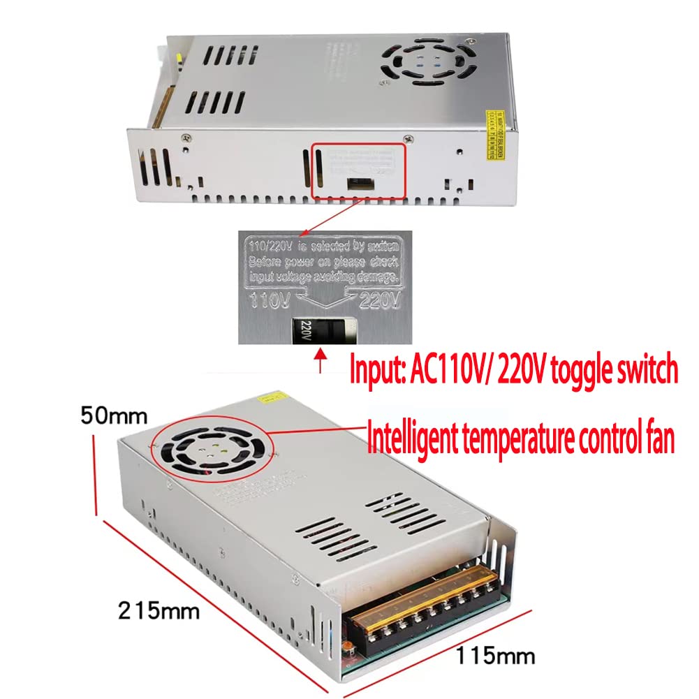 12v Power Supply 110 to 12v Converter 30 amp Power Supply (AC110V to DC12V 30A 360W)