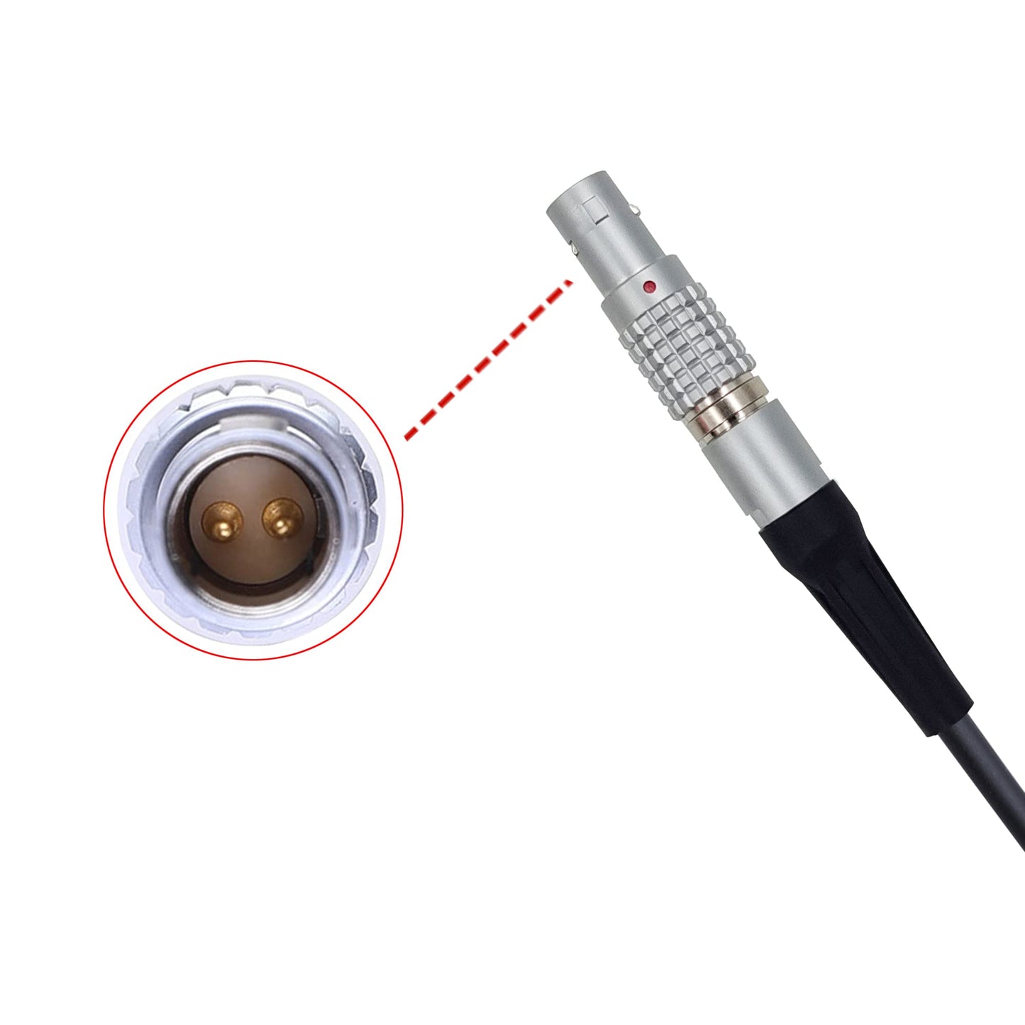 D-TAP to 2 Pin Male Power Cable Suitable for Teradek Z Cam ARRI RED DJI TILTA Paralinx Preston Transvideo Offhollywood Switronix Panasonic (Straight)
