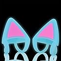 LEFXMOPHY Cat Ear Add Ons for Headset Replacement for Xbox PS4 PS5 Headphones, Silicone Ear Straps Attachment Accessories for Gamer, Girl, Blue Glow