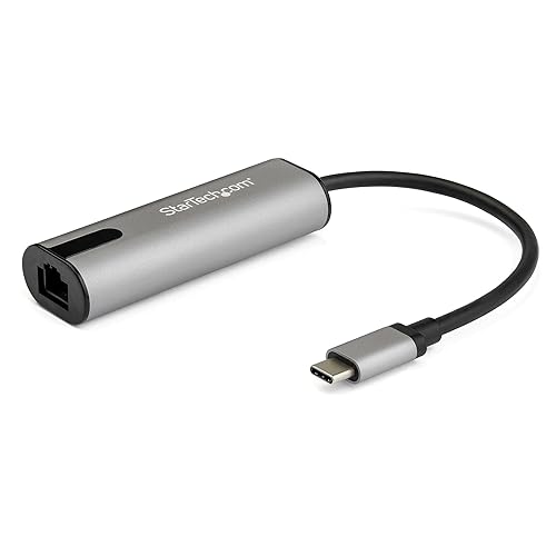 StarTech.com 2.5GbE USB C to Ethernet Adapter NBASE-T NIC - USB 3.0 Type C 2.5/1 Gigabit/100 Mbps Multi Speed Network/USB 3.1 Laptop to RJ45/LAN