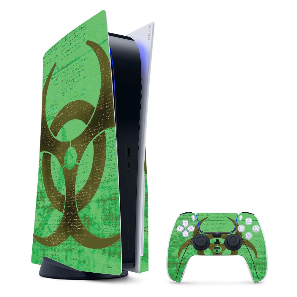 MightySkins Gaming Skin for PS5 / Playstation 5 Bundle - Biohazard | Protective Viny wrap | Easy to Apply and Change Style | Made in The USA