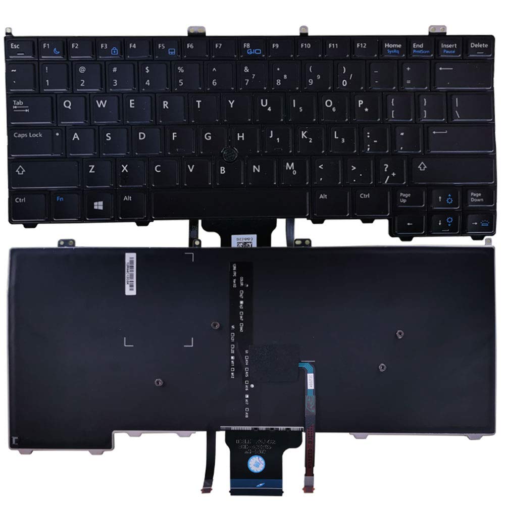 Laptop Replacement Keyboard Fit Dell Latitude 12-7000 E7440 US Layout