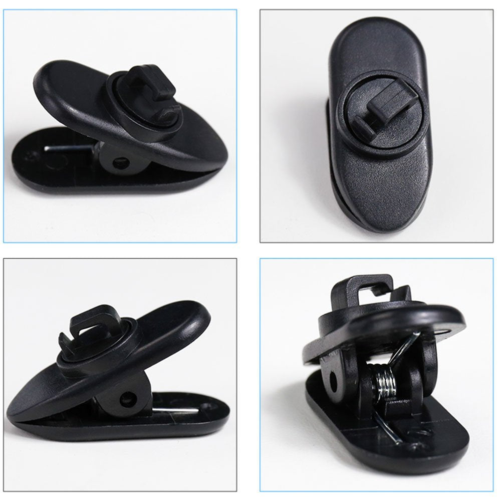 Clips for Earphone Wire,360 Degree Rotate Headphone Mount Cable Clothing Clip, Use for Fixing Headphone Wire,Black & White (20Pcs/Pack)