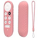 Silicone Case for Chromecast with Google TV 2020 Voice Remote Protective Cover for 2020 Chromecast Voice Remote (Pink)