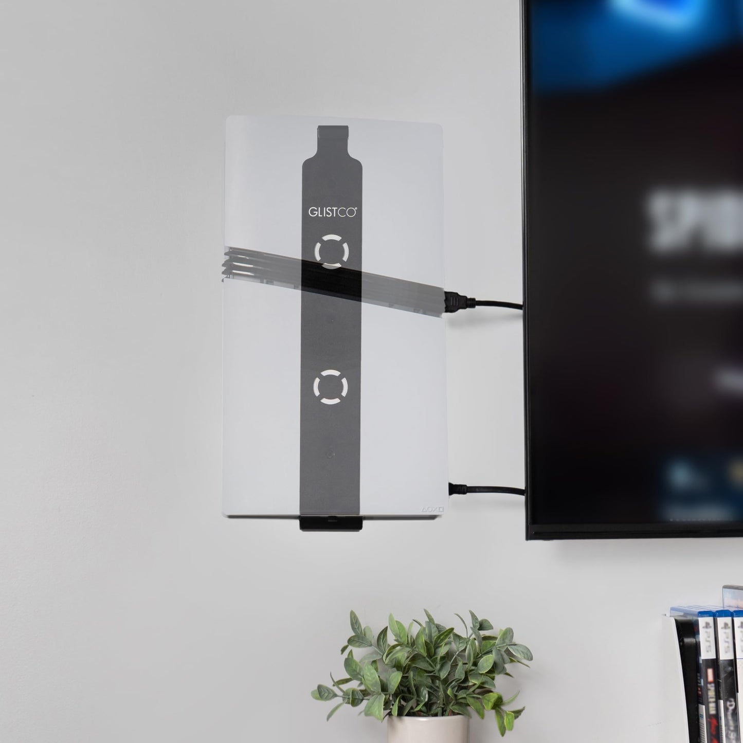 Glistco Steel - Wall Mount Compatible with Original PS5/PS5 Pro (Disc & Digital)