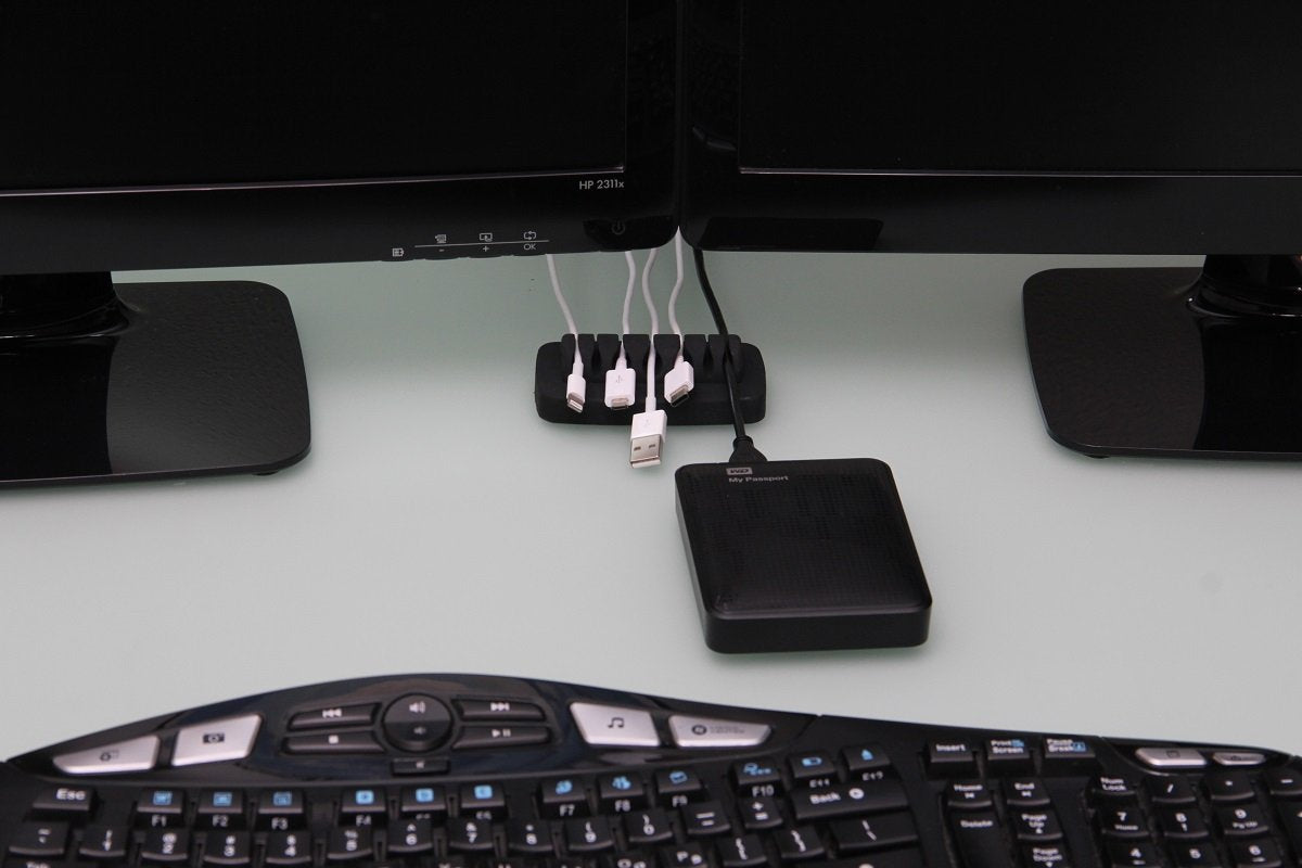 Heaviest Cable Organizer on The Market! Compact and Weighted Desktop Cord Holder and Cable Organizer, Eco-Friendly Silicone, No Bad Smell, Bundled