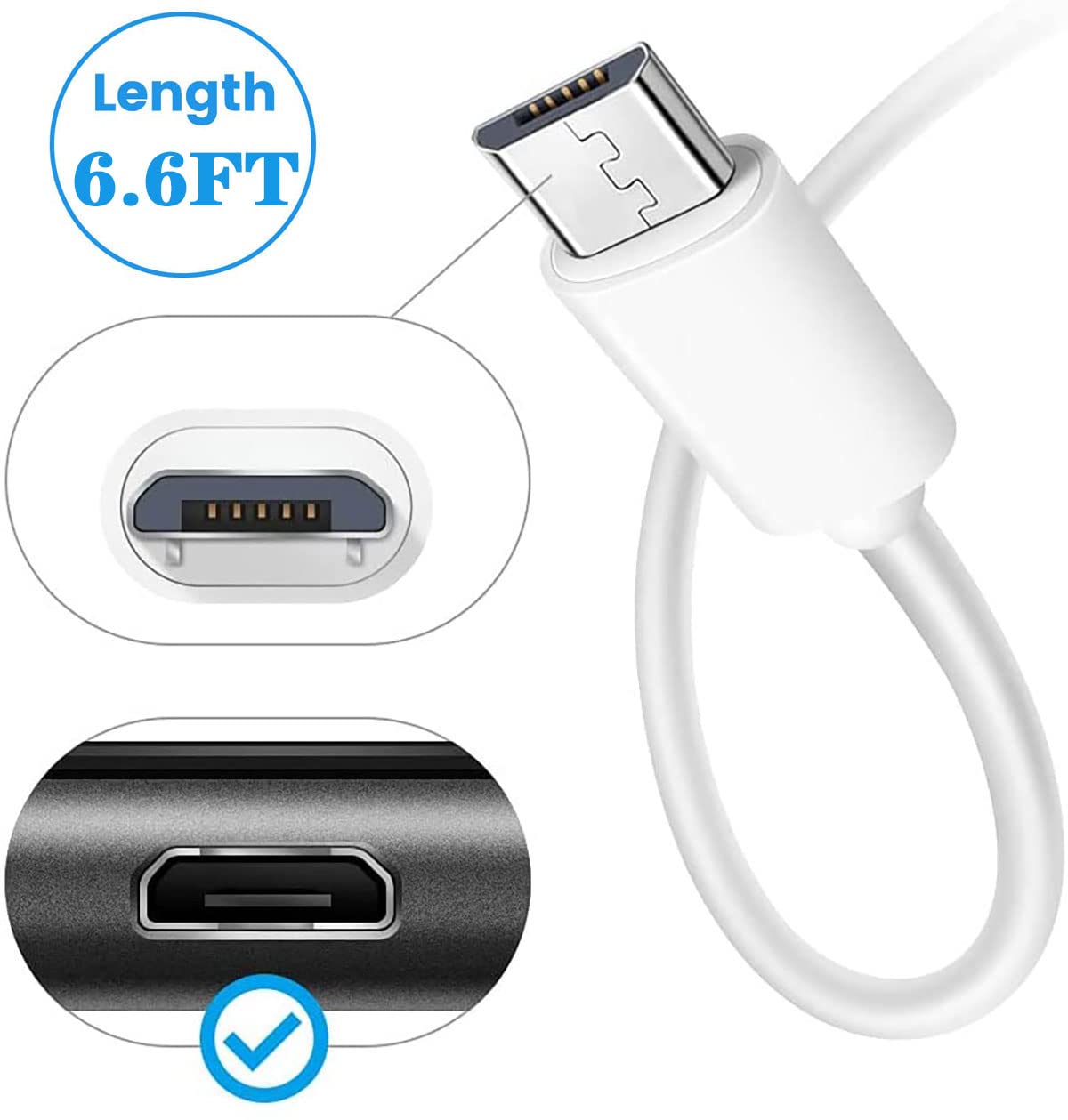 Xnarew Night Light 6.6 Foot Charging Cable, for Nursery Night Light, G Keni, ROYFACC, UNIFUN, RTSU, AMEXI, CREWEEL, Lumipets, JolyWell, WoneNice