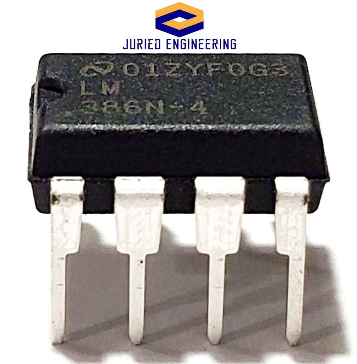 Juried Engineering LM386N-4/NOPB LM386N-4 LM386 Wide Input Voltage Low Power Audio Amplifier with Internal Gain DIP-8 Breadboard-Friendly (1 Piece)