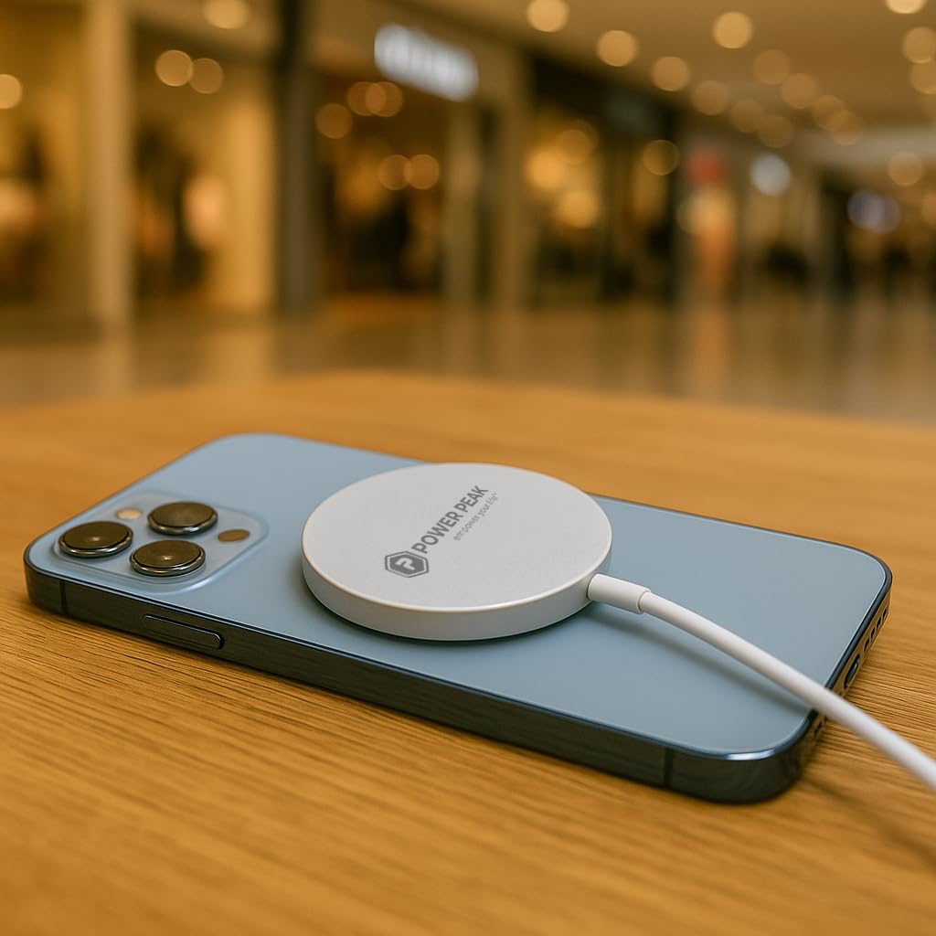 POWERPEAK MagSafe Charger Compatible, Magnetic Charger Cable - Wireless Charger with Fast Charging Capability, Not AC Adapter Included, Compatible