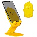 Anpdasi Cute Cell Phone Stand Foldable Adjustable Animal Phone Holder for Desk Silicone Protection Compatible with iPhone 16 15 14 13 12 Pro Max iPad