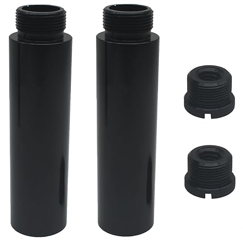 SYCZIOHU 2.99 Inch Microphone Extension Pipe Set 2 PCS Mic Stand Extension Tube with Adapter screw for Microphone Stand and DIY (3/8 to 5/8)