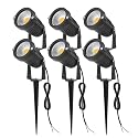 SUNRIVER Low Voltage Landscape Lights Led Landscape Lighting 6W Outdoor Landscape Lights 12V 24V Waterproof Landscape Spotlights for Yard, Lawn