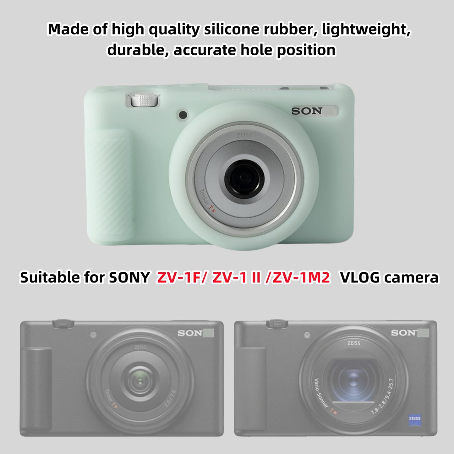 SZHSYJY Camera Case for Sony ZV-1F/ ZV-1 II/ZV-1M2 Digital Camera,ZV1F Soft Silicone Protective Bag,Anti-Scratch Slim Fit Soft Sleeve With ZV1 F