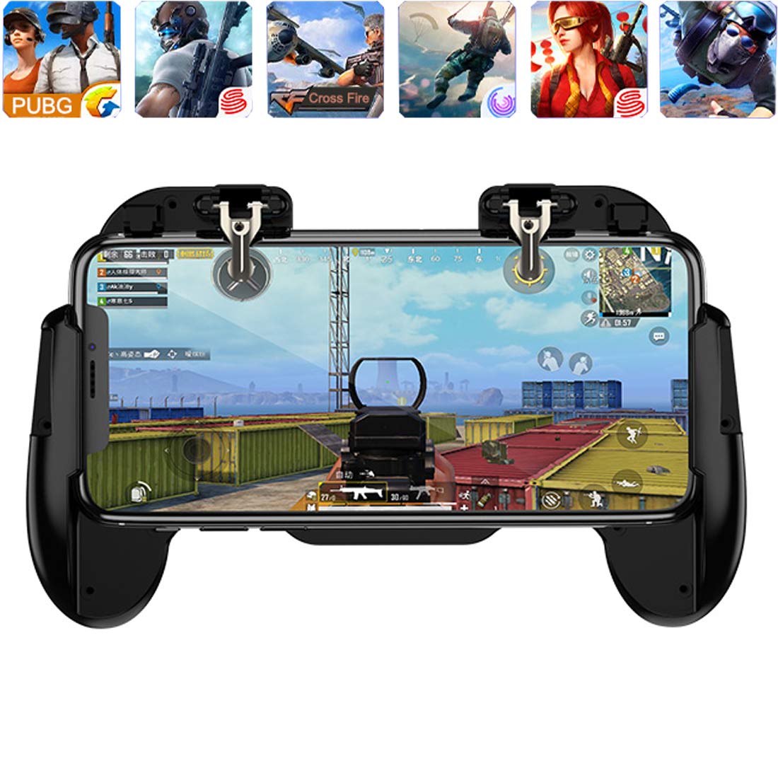 Ytuomzi Mobile Phone PUBG Game Controller L1R1 Shoot and Aim Trigger Joystick Ergonomic Gamepad for PUBG Mobile/Knives Out,Phone Gaming Controller