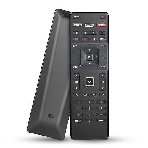 XRT122 Universal Remote Control for All Vizio TV Remote Replacement, with Amazon Netflix IHeart Radio Internet APP Key, Replace E-Series D-Series LED