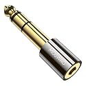 MOSWAG 6.35mm 1/4 Male to 3.5mm 1/8 Female Stereo Headphone Adapter Audio Jack Plug Gold Plated Compatible with Speaker Headphone Guitar Digital Piano