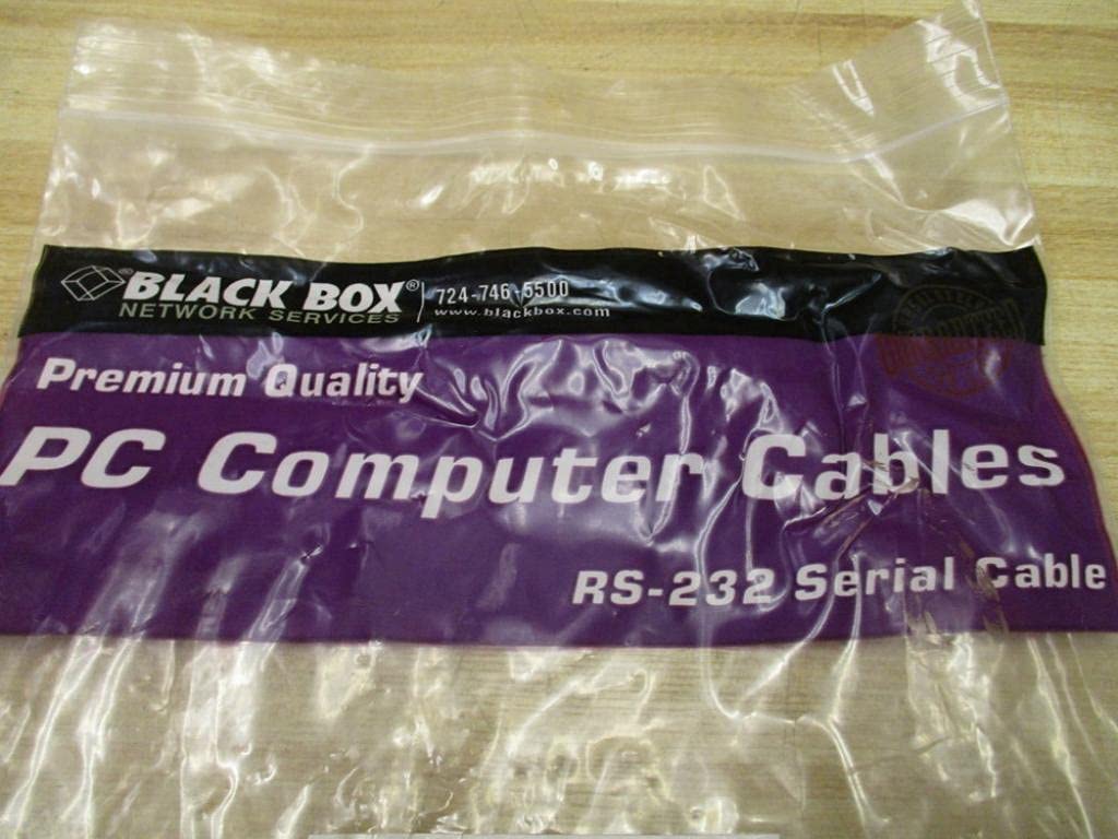 BLACK BOX Corp BC00702 Shielded, 6FT, Serial Cable, CM Molded, W/THUMBSCREWS, DB25 M/F, RS232