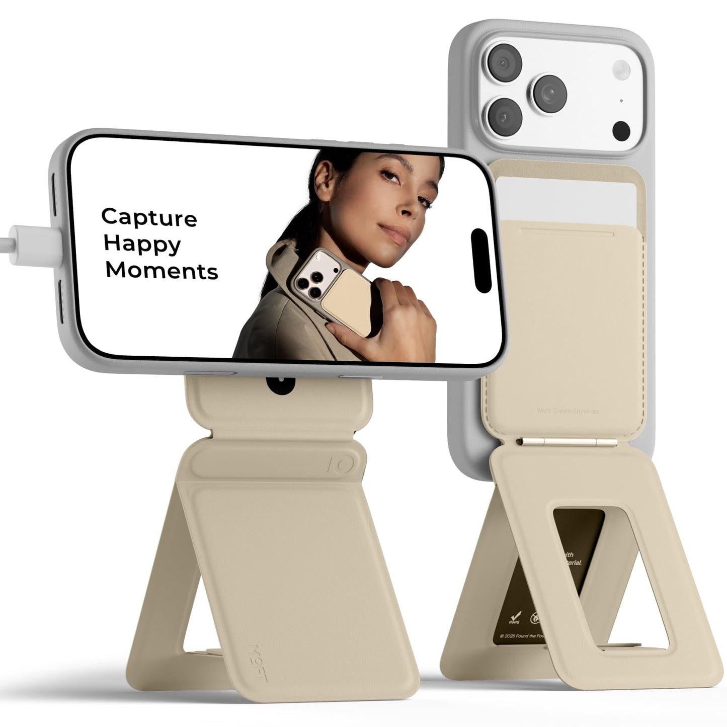 MOFT Phone Tripod Stand & Wallet, NFC Card Holder, Hold 1-2 Cards