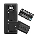 JYJZPB 2 Pack NP-F550 Batteries and Dual Charger Compatible for Sony NP F970 F750 F770 F960 F550 F530 F570 CCD-SC55 TR516 TR716 TR818 TR910 TR917