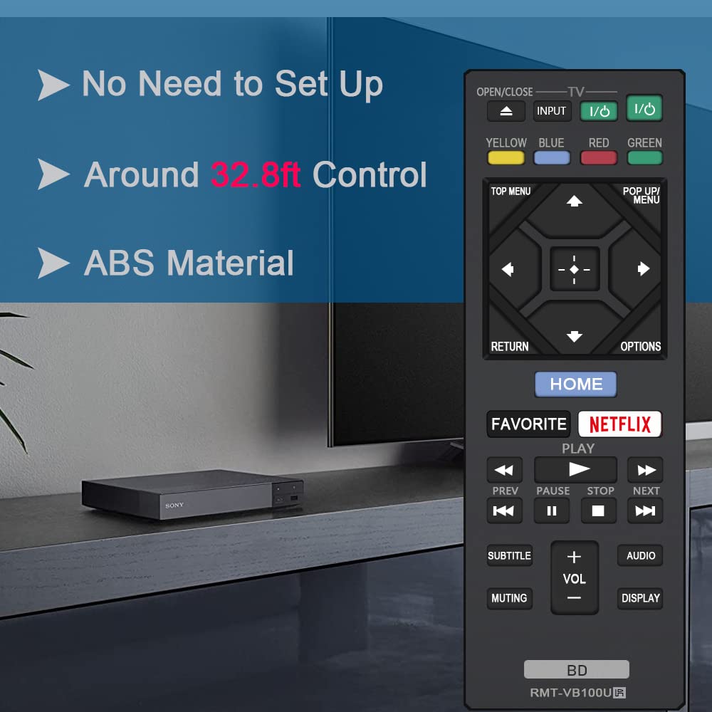 New RMT-VB100U RMT-VB201U Blu-Ray Player Remote Compatible with Sony Player BDP-BX350 BDP-BX550 BDP-BX650 BDP-S1500 BDP-S2500 BDP-S2900 BDP-S3500