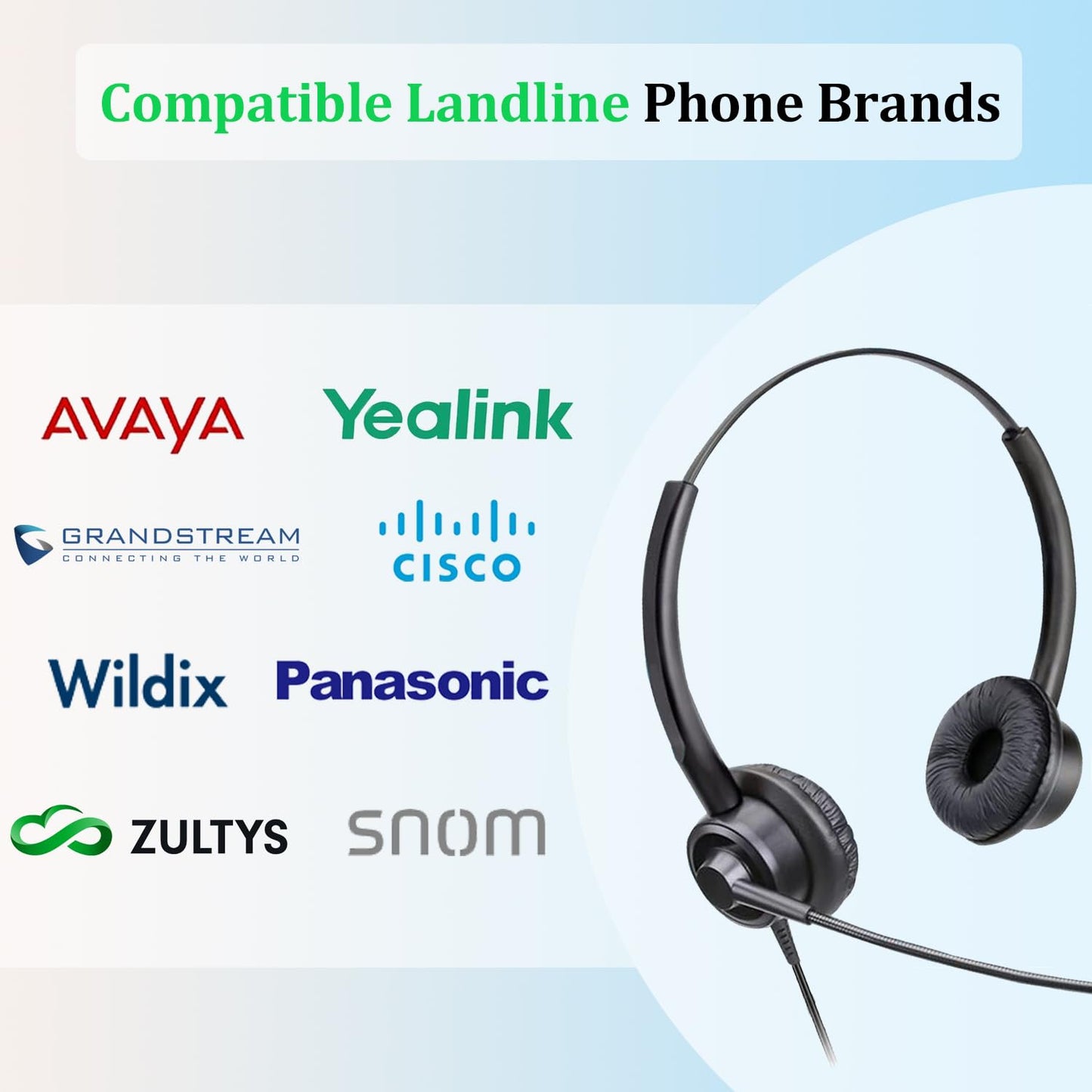 Xintronics RJ9 Phone Headset with Microphone Noise Cancelling Wired Telephone Headset Compatible with Avaya 9608G 9611G J179 J169 1608 9620 9621G 9650