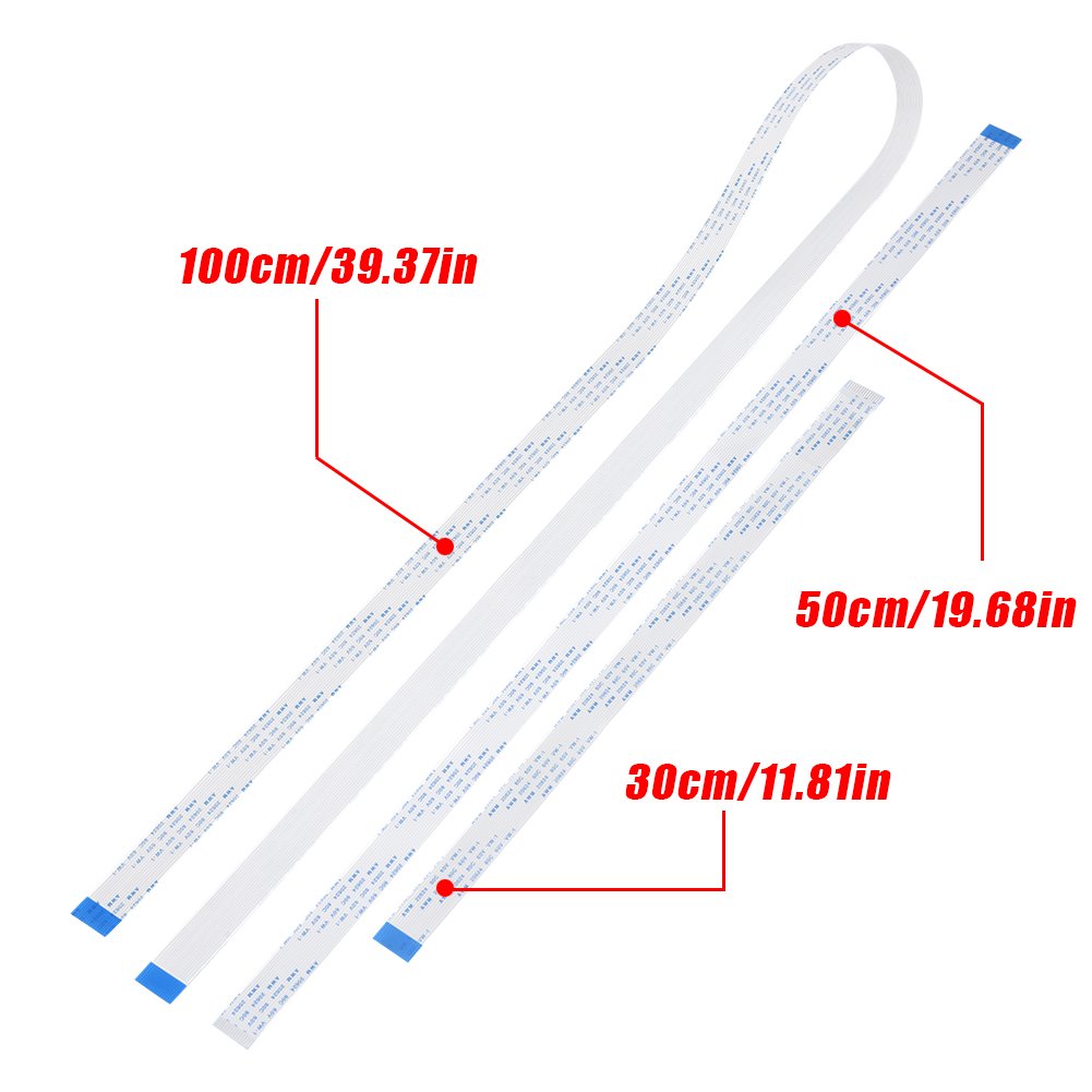 Acogedor 3Pcs 15Pin 30cm/50cm/100cm FFC Cable Extender, FFC Ribbon Flexible Flat Cable for Camera