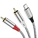 Liaoan Weiyu USB C to 2 RCA Stereo Adapter Cable, TYP-C to 2 RCA Audio Cable, Suitable for TVs, Computers, Mobile Phones, MP3 Players, Speakers, car