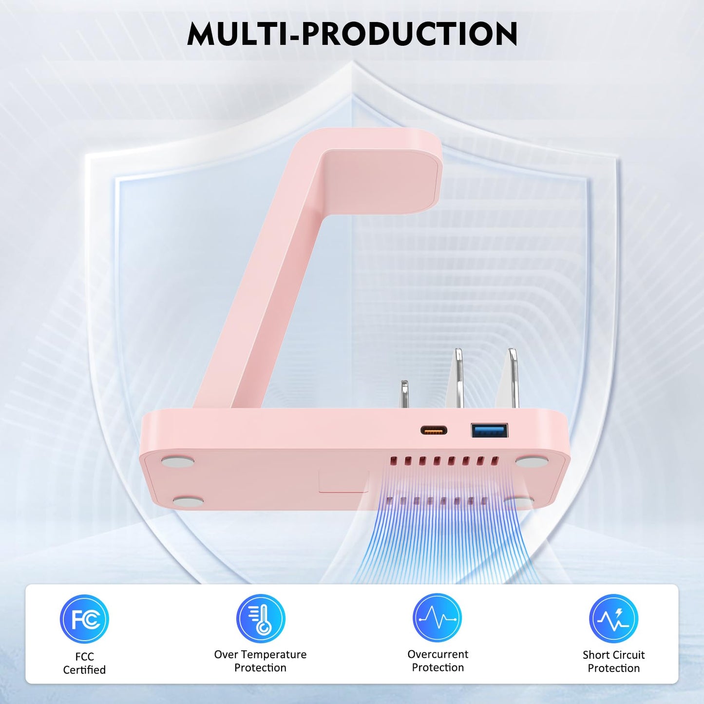 GAUOLN Wireless Charger for iPhone - 5 in 1 Charging Station for Multiple Devices Apple: Wireless Charging Stand Dock for iPhone 17 16e 16 15 14 13 12