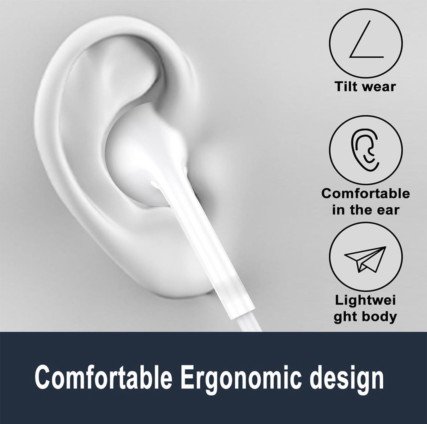 2 Packs USB C Headphones?Type C for iPhone Wired Headphones for iPhone 16/15/17 Earbuds with Mic and Volume Control?Hi-Fi Stereo In Ear Earphones