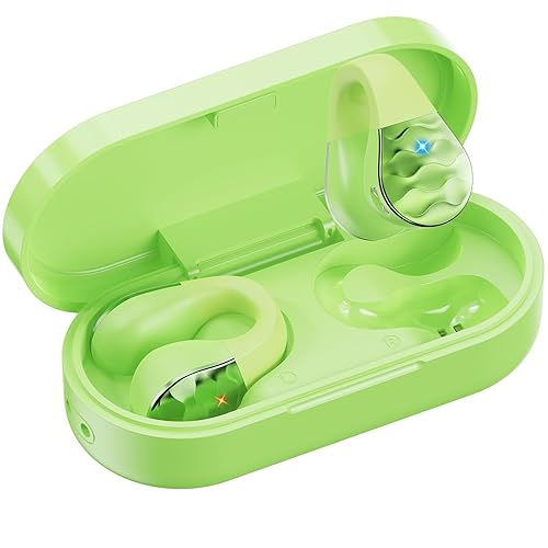 aigo Open Ear Earbuds, Wireless Bluetooth Earphone, Clip on Headphones, Over The Ear Earbuds for Fitness Running Gym Workouts, Built-in Mic, Wireless…