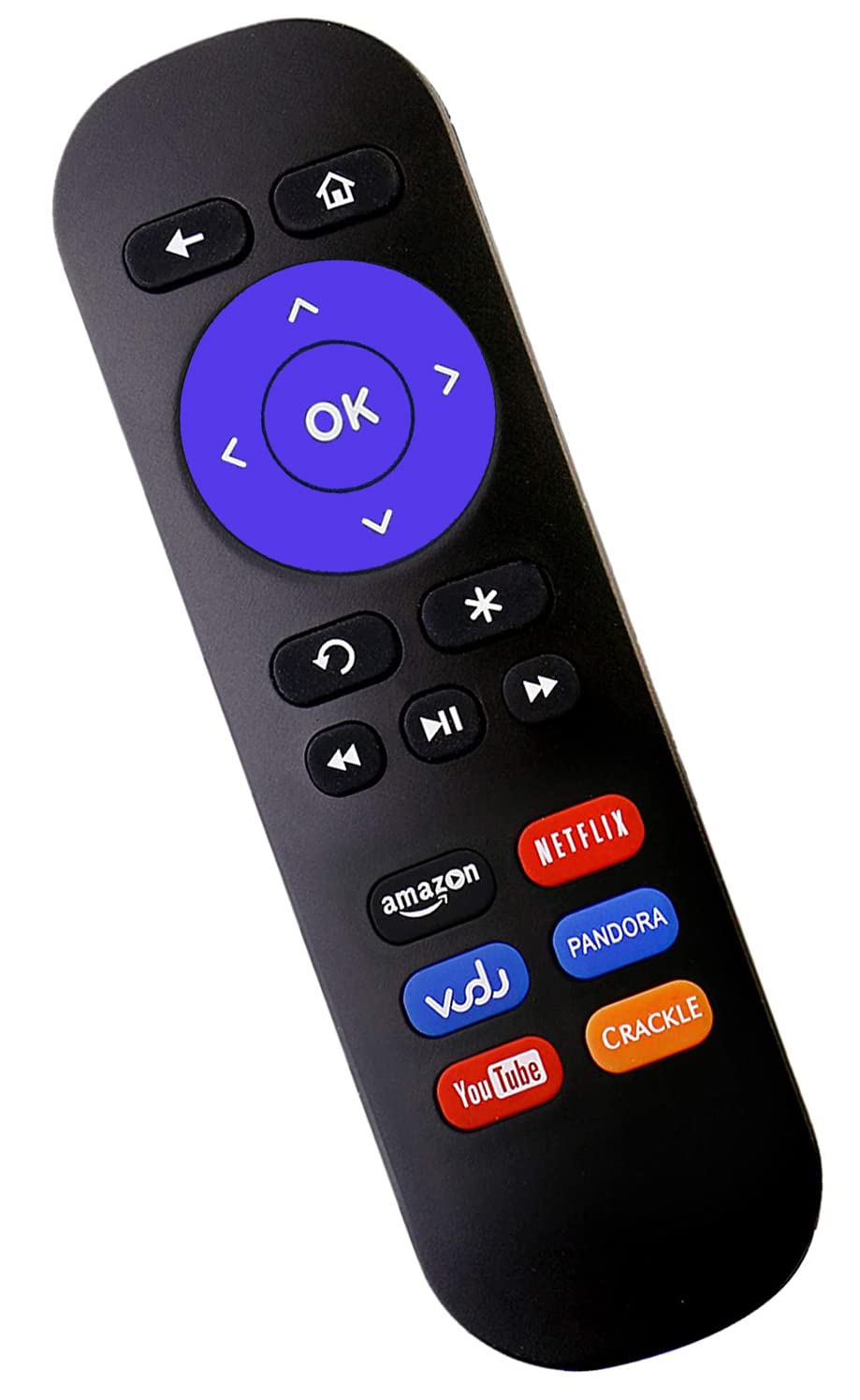 Replacement Remote Control for Roku Box Model: Roku 1, Roku 2(HD, XD, XS), Roku 3, Roku LT, HD, XD, XDS, Roku N1, Roku Express, Roku Express+