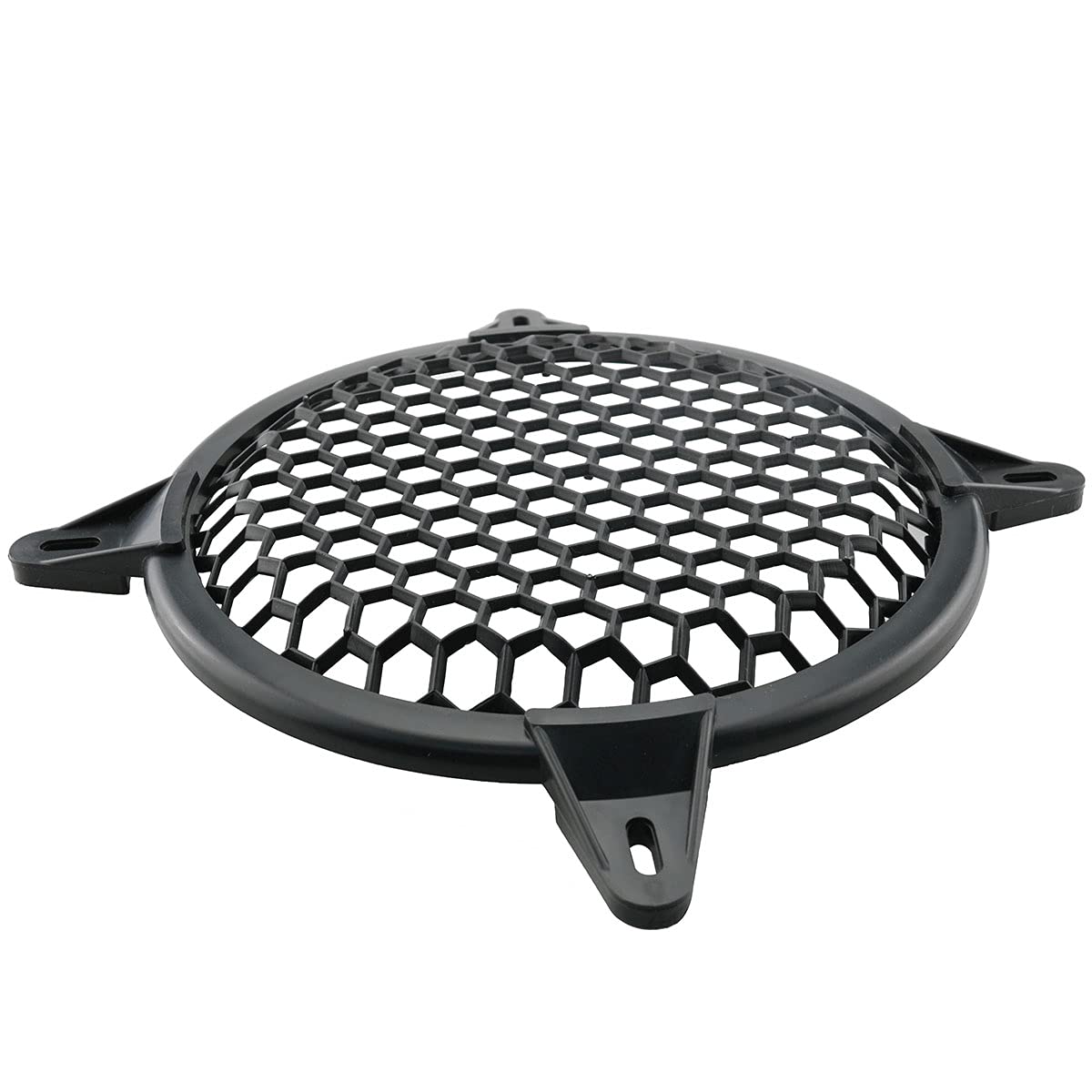 Ruiwaer 2pcs 6" Protective Cover for Speaker Grille, Hard Plastic Car Subwoofer Metal Round Metal Mesh Cover, Black