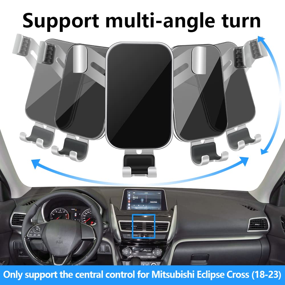 LUNQIN Car Phone Holder for Mitsubishi Eclipse Cross 2018 2019 2020 2021 2022 2023 2024 2025 2026 Auto Interior Accessories Best Cell Phones Mount