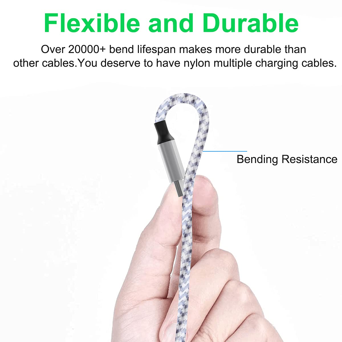 Multi 3 in 1 USB Long iPhone Charging Cable, 3M/10Ft Nylon Braided Universal Phone Charger Cord USB C/Micro USB/Lightning Connector Adapter…