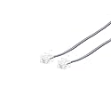 Networx® 7 Foot RJ11 Telephone Extension Cord - 6P4C Reverse Pinout - Silver Satin Landline Cable for Voice, Fax, DSL Modem