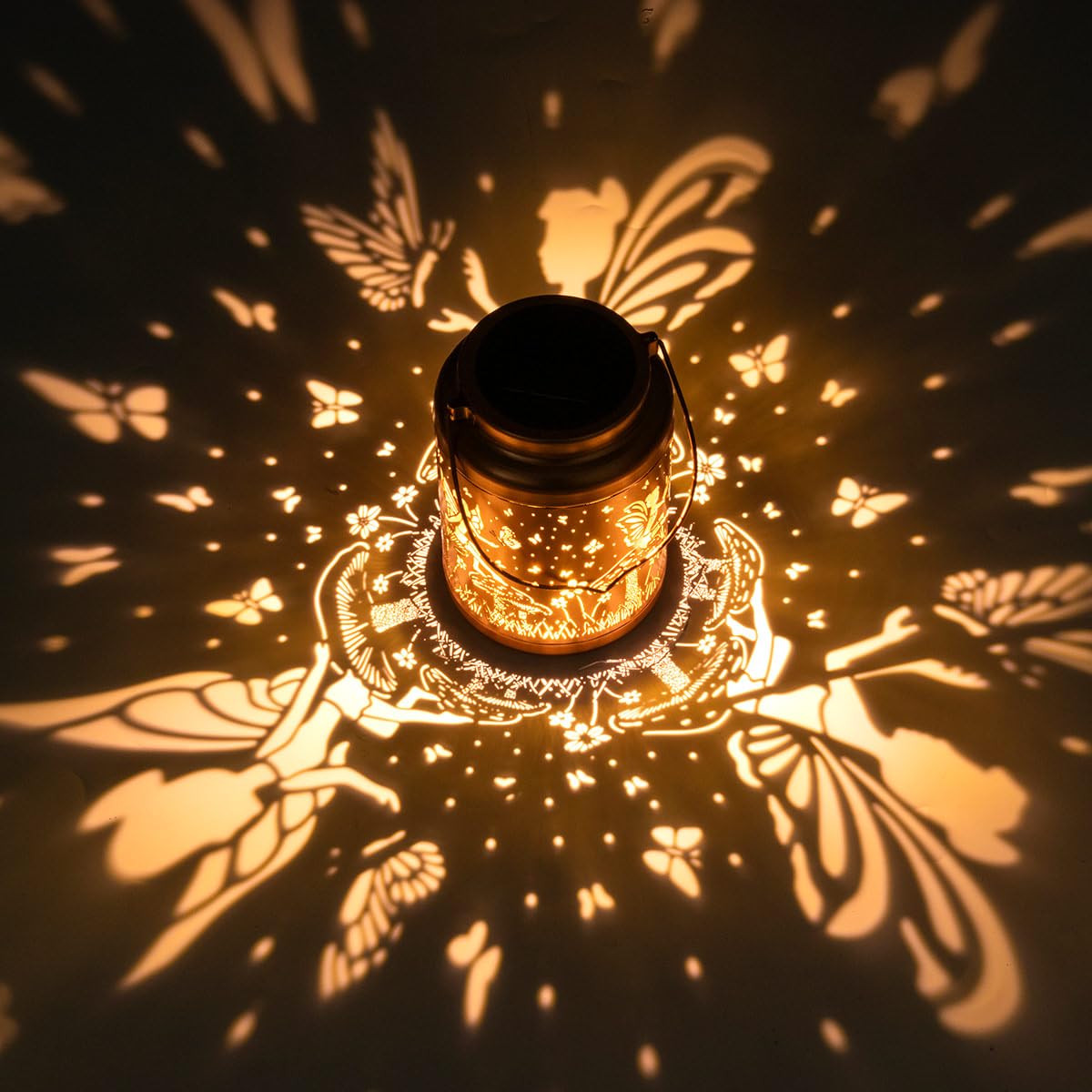 RESNICE Outdoor Waterproof Fairy Solar Lanterns Metal Hanging Garden Light Decorative Solar Powered Lamp for Garden Backyard Patio Porch and Tree