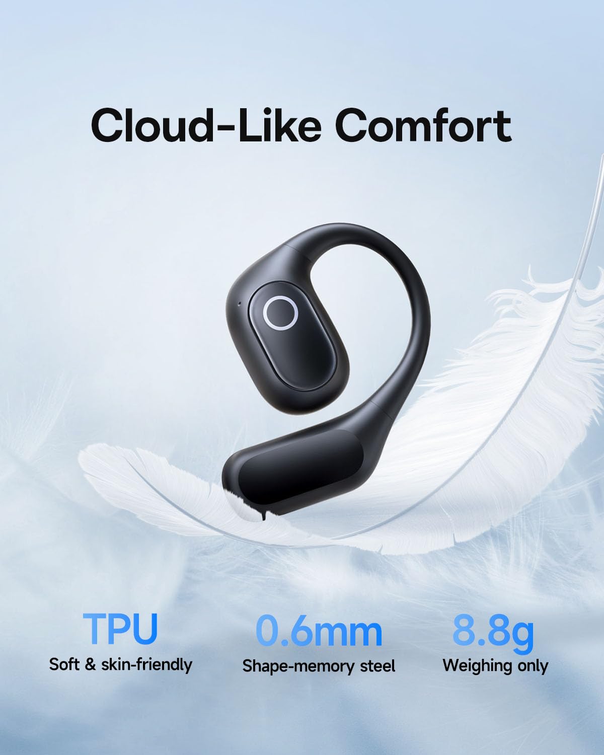 Baseus Eli 2i Fit Open-Ear Headphones, 8.8g Secure Fit, 36H Battery, BassUp Technology & Sound Leakage, IPX5 Waterproof, ENC Call, Comfortable…