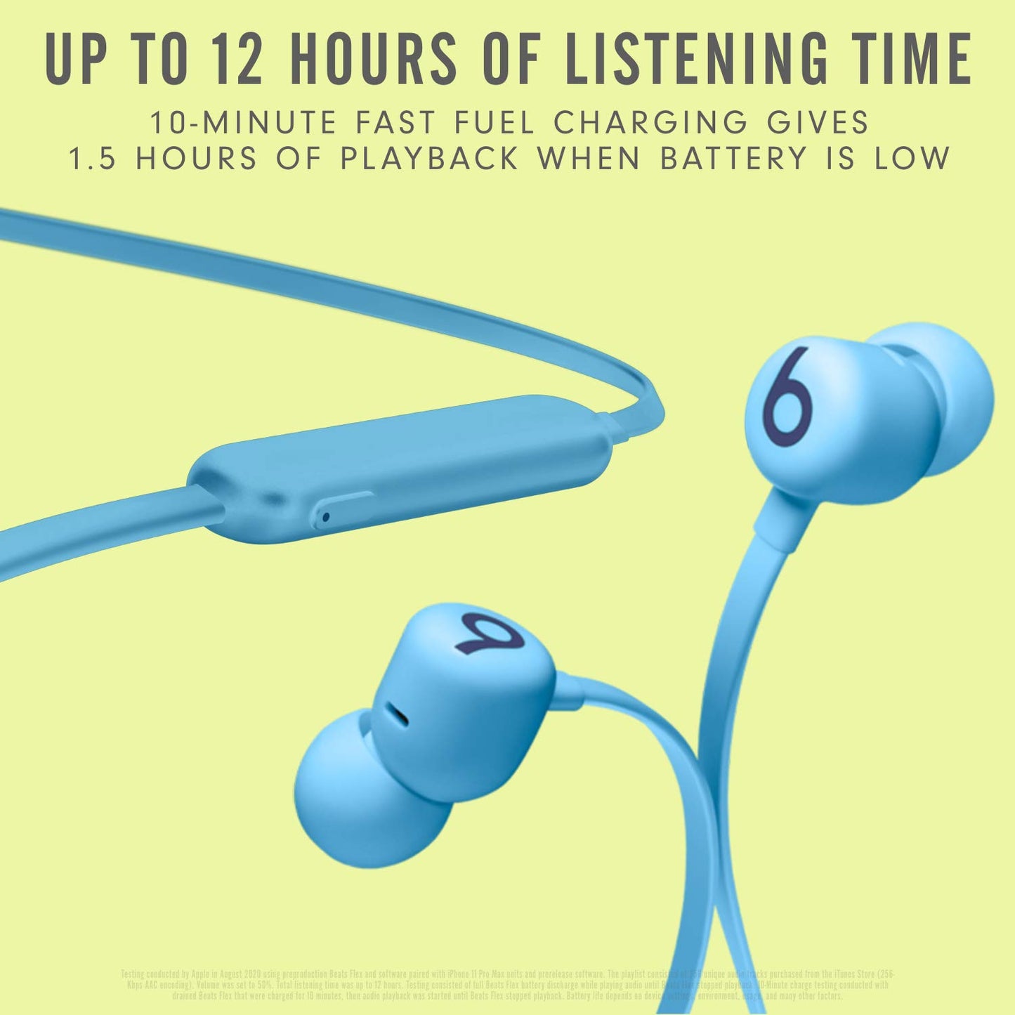 Beats Flex Wireless Earbuds - Apple W1 Headphone Chip, Magnetic Earphones, Class 1 Bluetooth, 12 Hours of Listening Time, Built-in Microphone - Flame