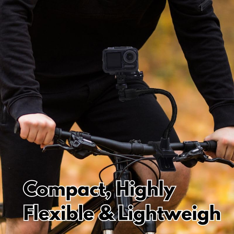 GRIFITI Nootle Flexible Metal Black Gooseneck Arm Flex Leg Stand 1/4 20 Threaded Male Female Goose Neck for Camera, Clamps, Microphone, Phone Holder