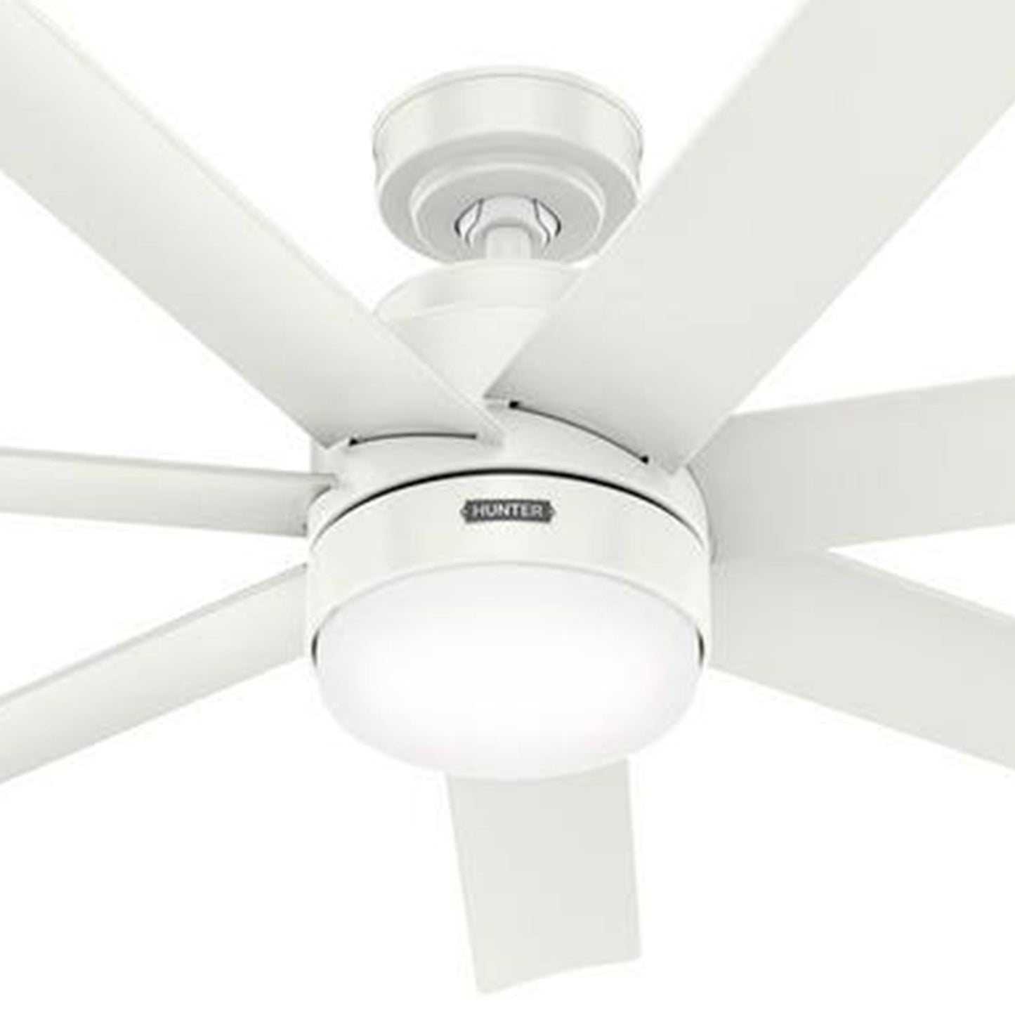 Hunter Fan 52 inch Indoor/Outdoor Fresh White Ceiling Fan with Light and Remote Control for Bedroom, Living Room, Dining Room, Kitchen, Office, Patio