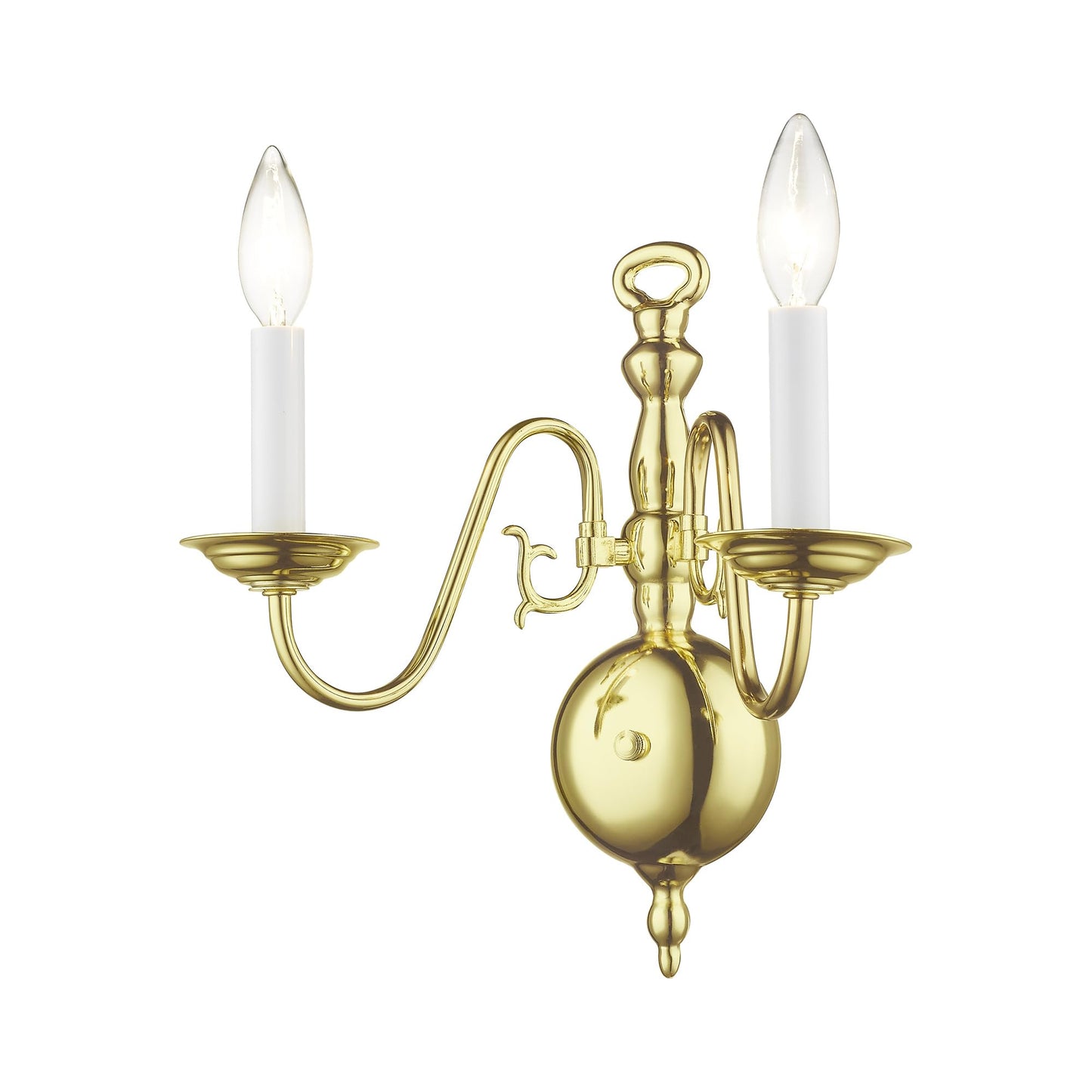 Livex Lighting 5002-02 Williamsburgh 2 Light Polished Brass Wall Sconce