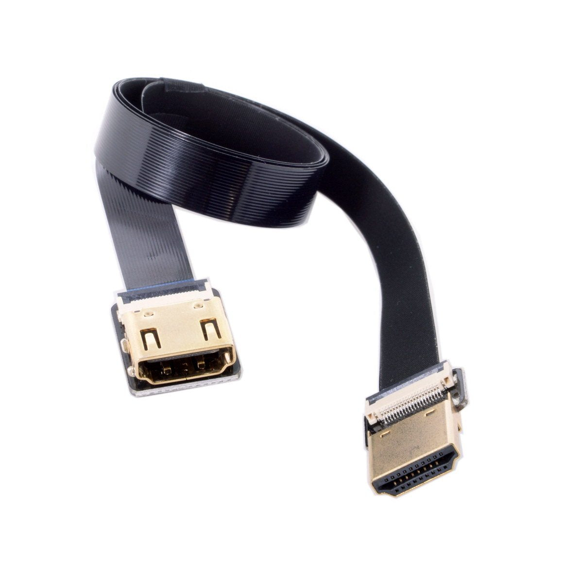 Cablecc CYFPV Straight HDMI Type-A Male to Female FPC Flat Cable for HDTV Multicopter Aerial Photography